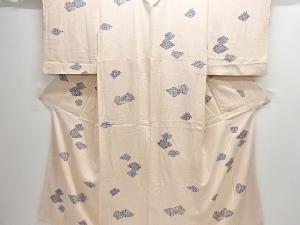 変わり色紙に花古典柄模様小紋着物